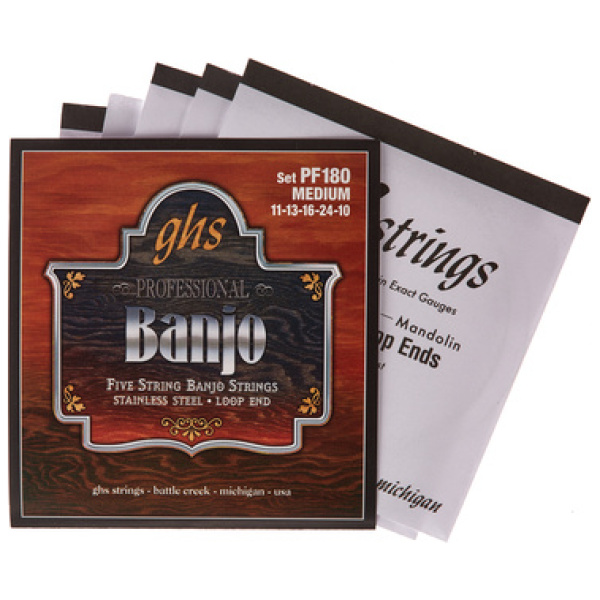 GHS PF180 5-String Banjo Set