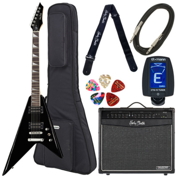 Harley Benton R-10 BK Rock Series Bundle 3
