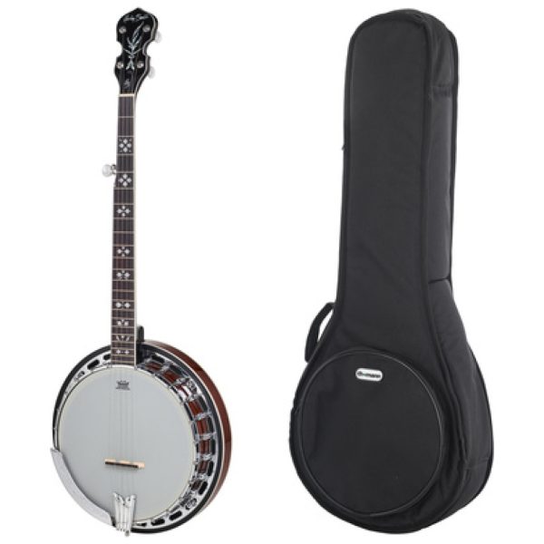 Harley Benton BJ-55Pro 5 String Banjo w/Bag