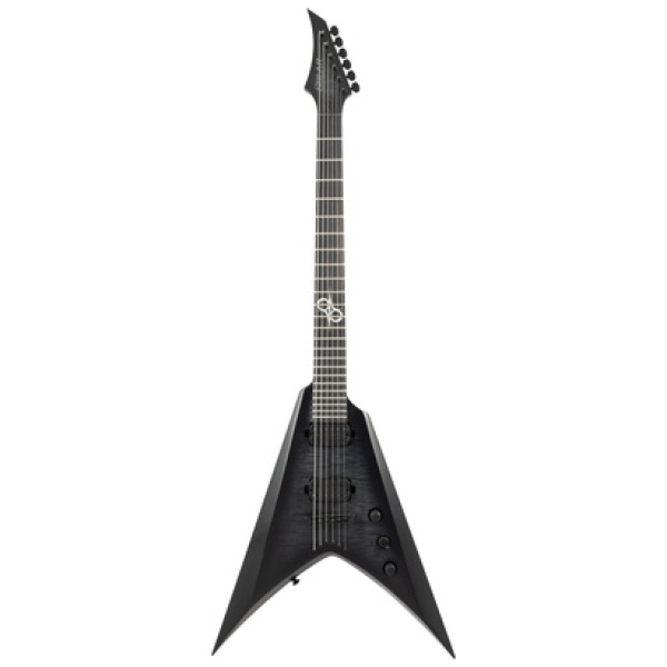 Solar Guitars V2.6FBB Baritone Flame Black