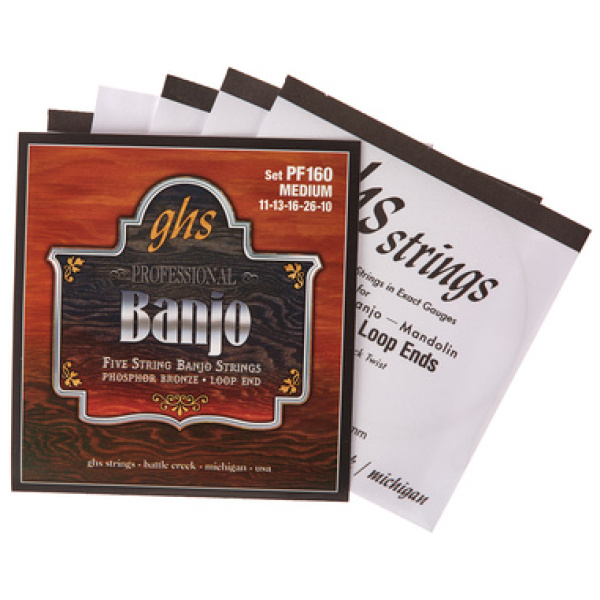 GHS PF160 5-String Banjo Set