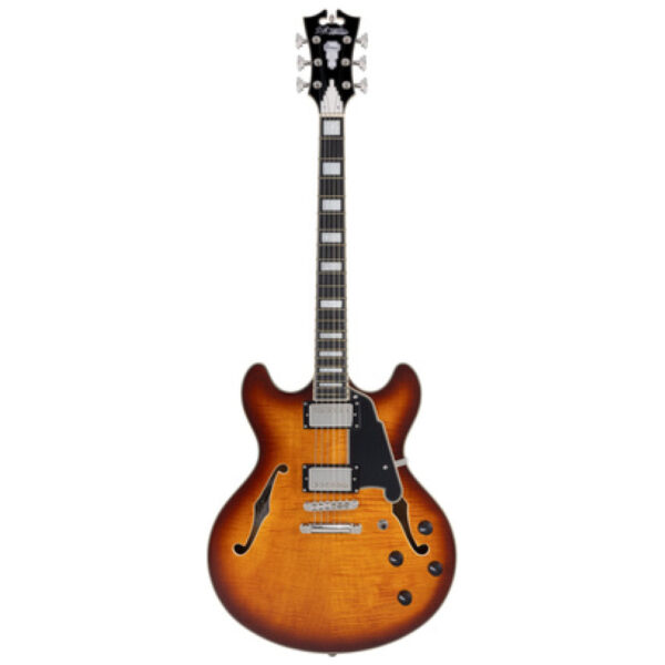 DAngelico Premier DC Dark Iced Tea Burst