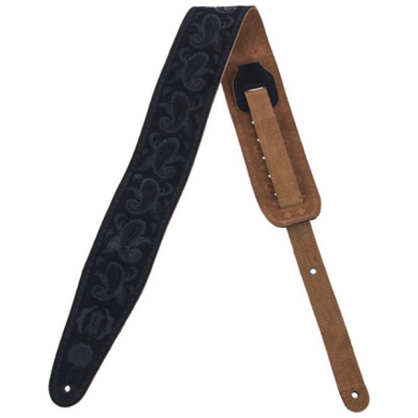 Levys Black Paisley Suede Strap 3"