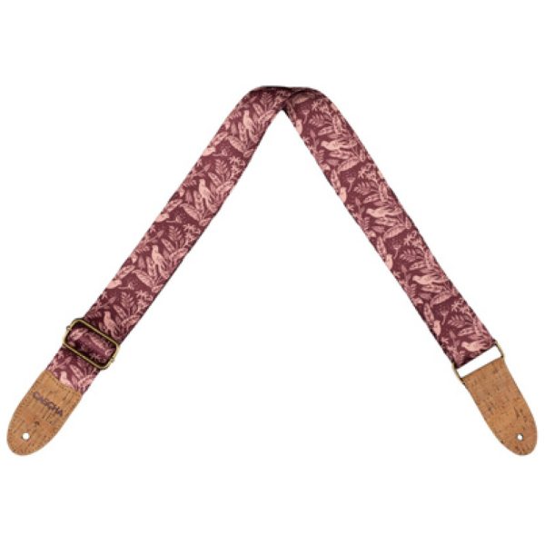 Cascha Ukulele Strap Mauve Birds Veg Cascha Ukulele Strap Mauve Birds Veg
