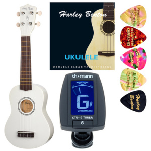 Harley Benton UK-12 White Bundle