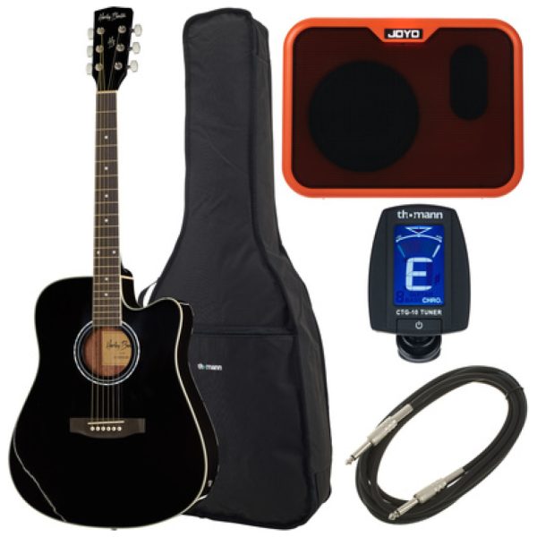 Harley Benton D-120CE BK Joyo Bundle